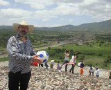 A man with his football